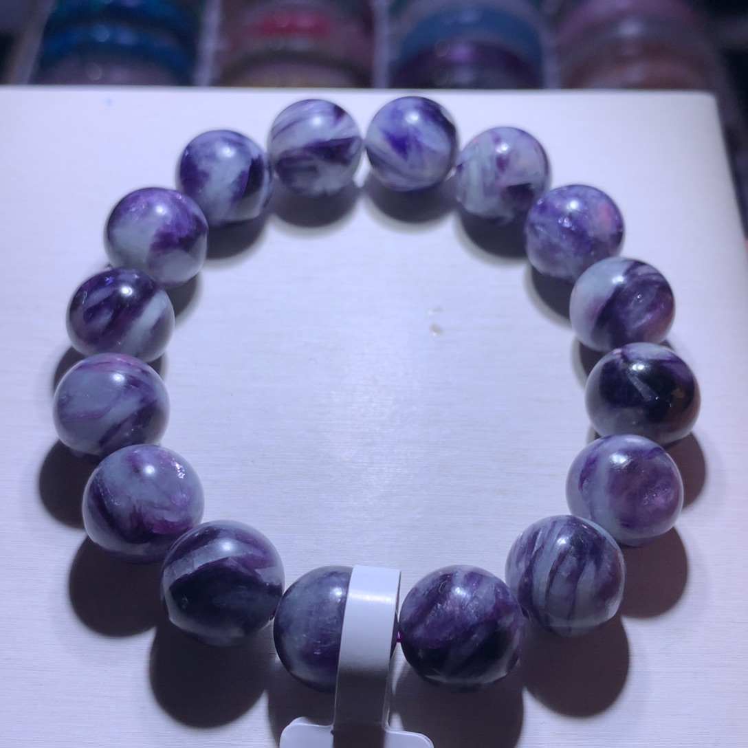 手串水晶银S925镶嵌蓝龙晶14.3m