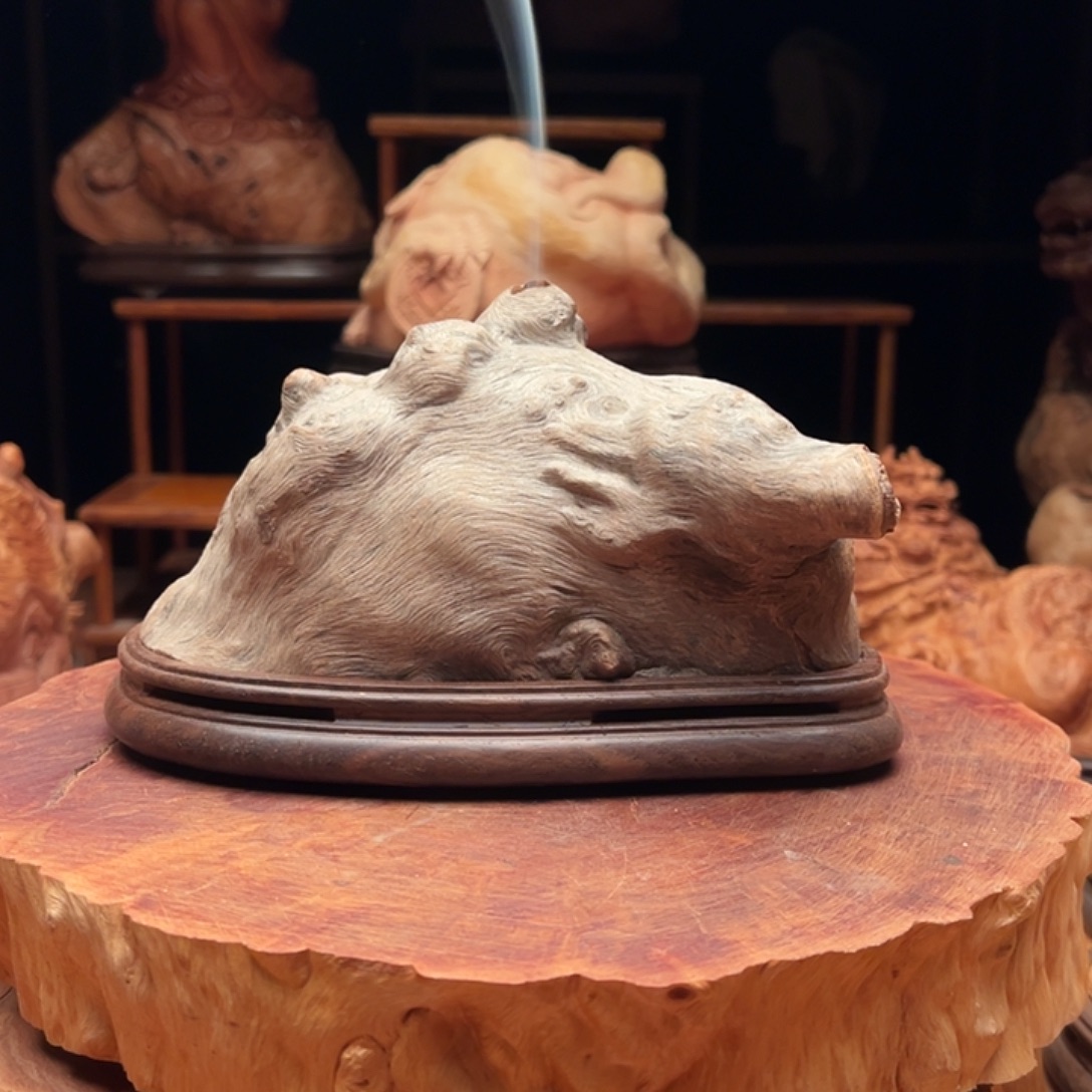 荔枝木荔枝木香炉摆件88