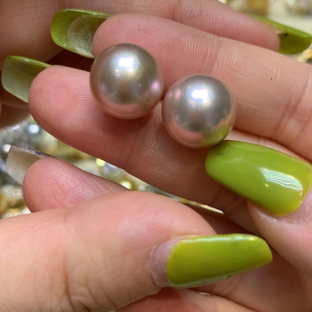 银S925镶嵌淡水珍珠耳饰