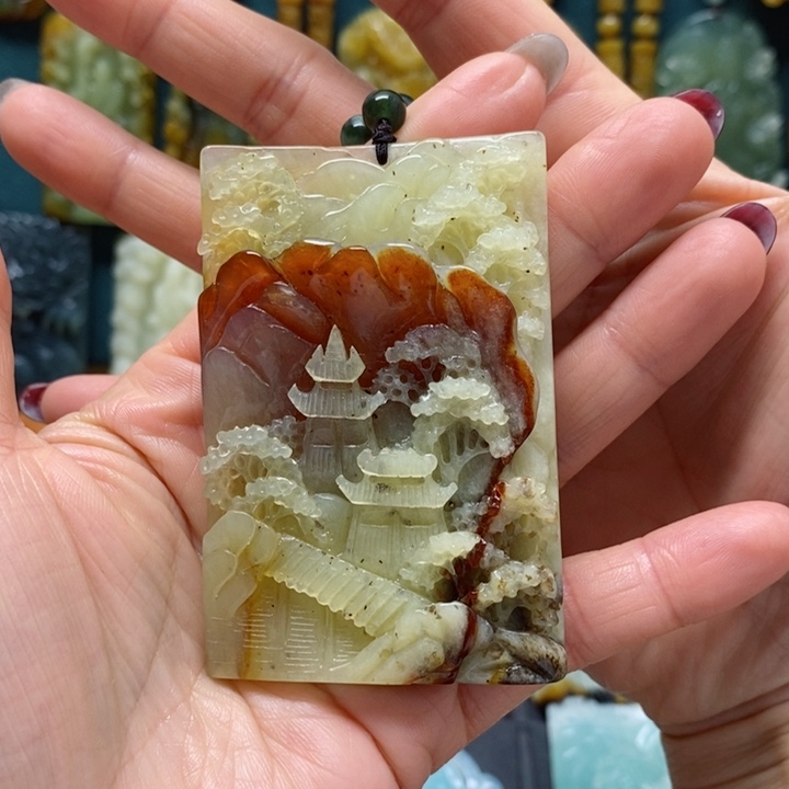 蛇纹石玉挂件未镶嵌