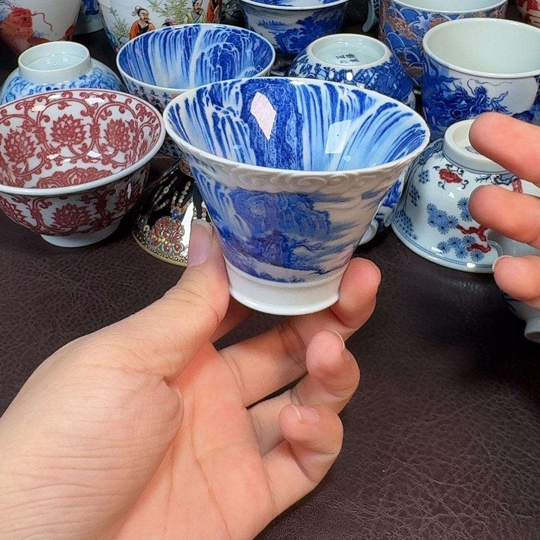 画***眠现代景德镇陶瓷杯