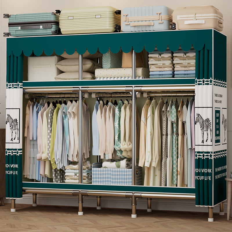 简易衣橱家用卧室出租房专用布衣柜多层大容量挂衣物收纳整理柜