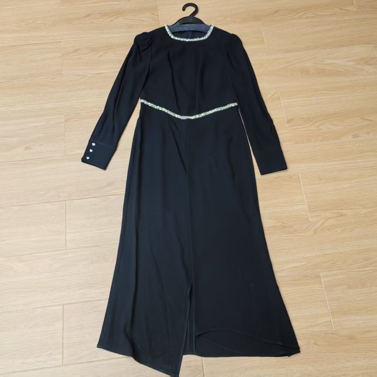 【南油玲姐】黑色长袖连衣裙L6680