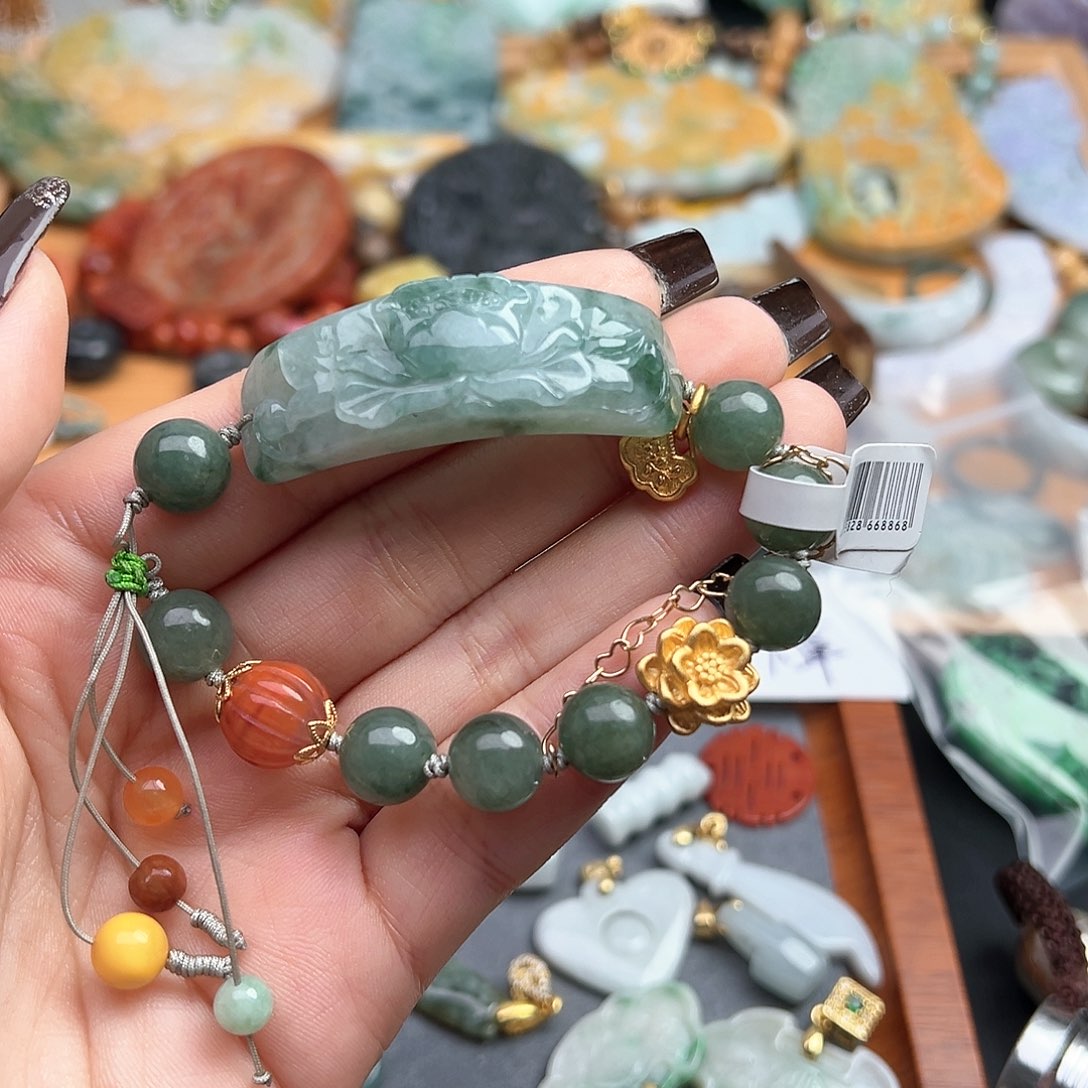 翡翠手链未镶嵌手链花花