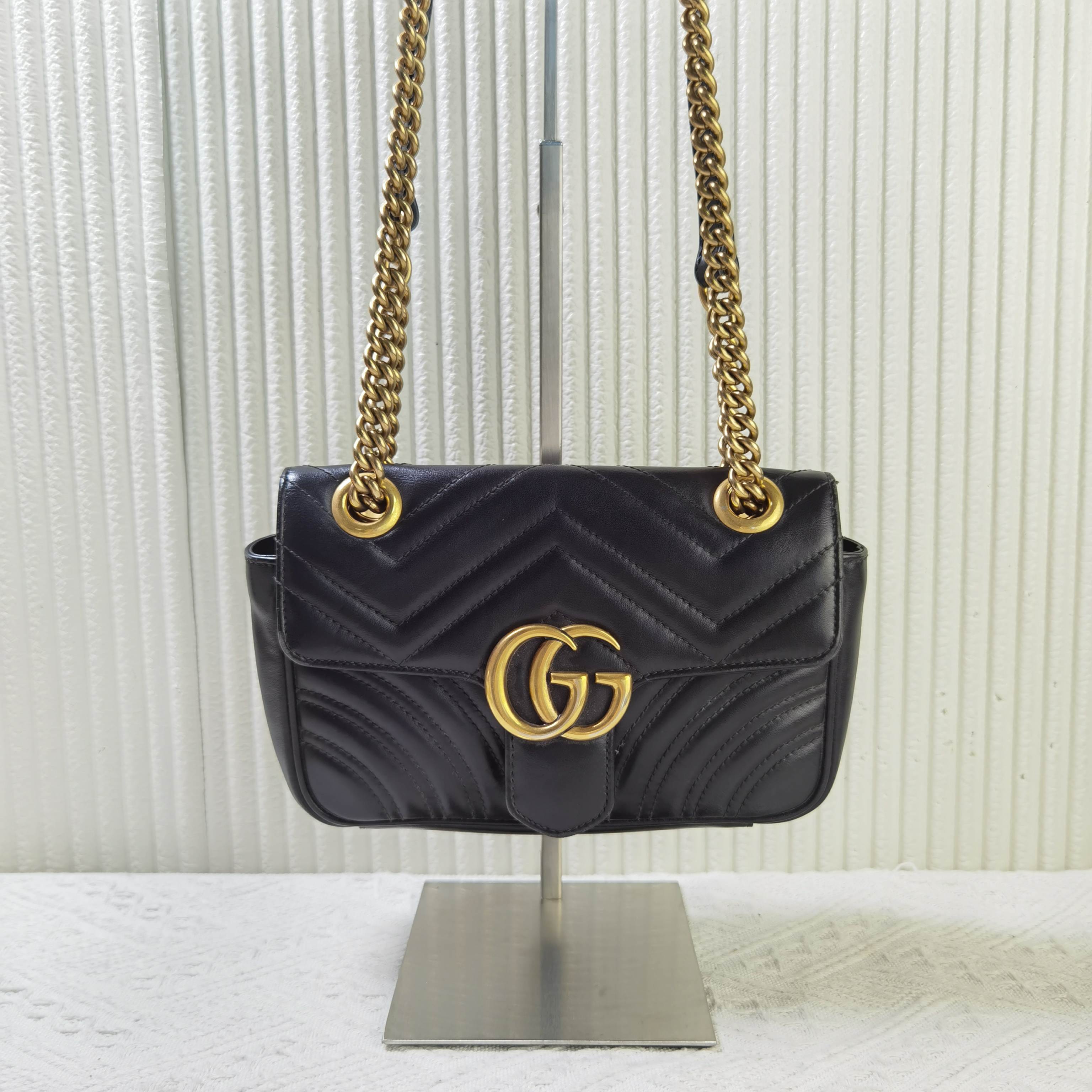 95新 GUCCI/古驰 Gucci古驰GG marmont马蒙包斜挎包