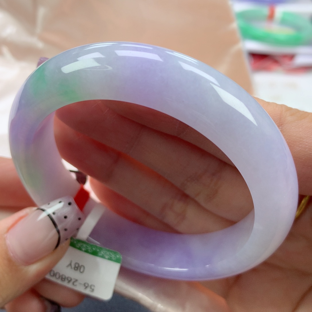 翡翠手镯未镶嵌56正