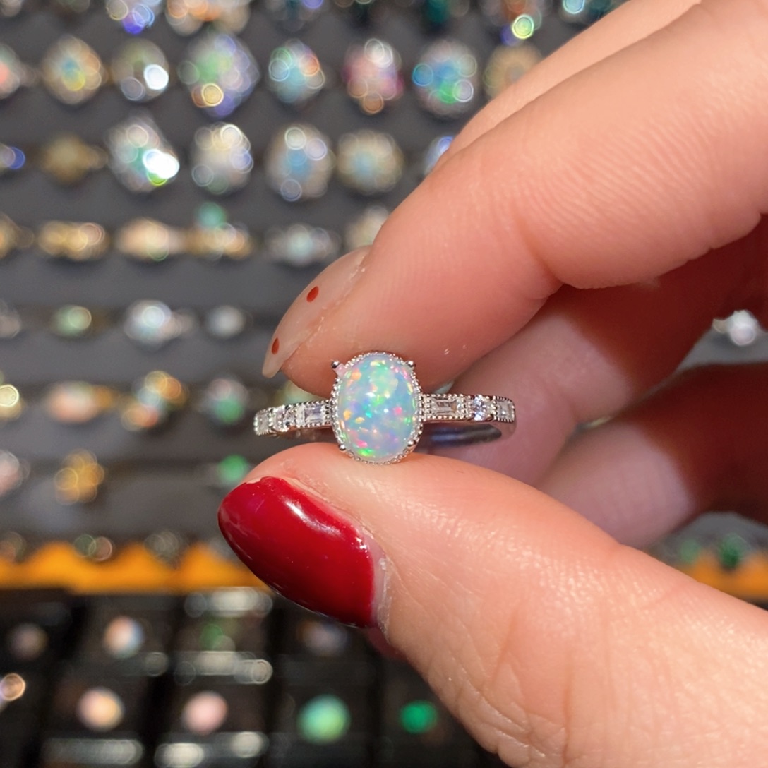 欧泊欧泊戒指银S925镶嵌