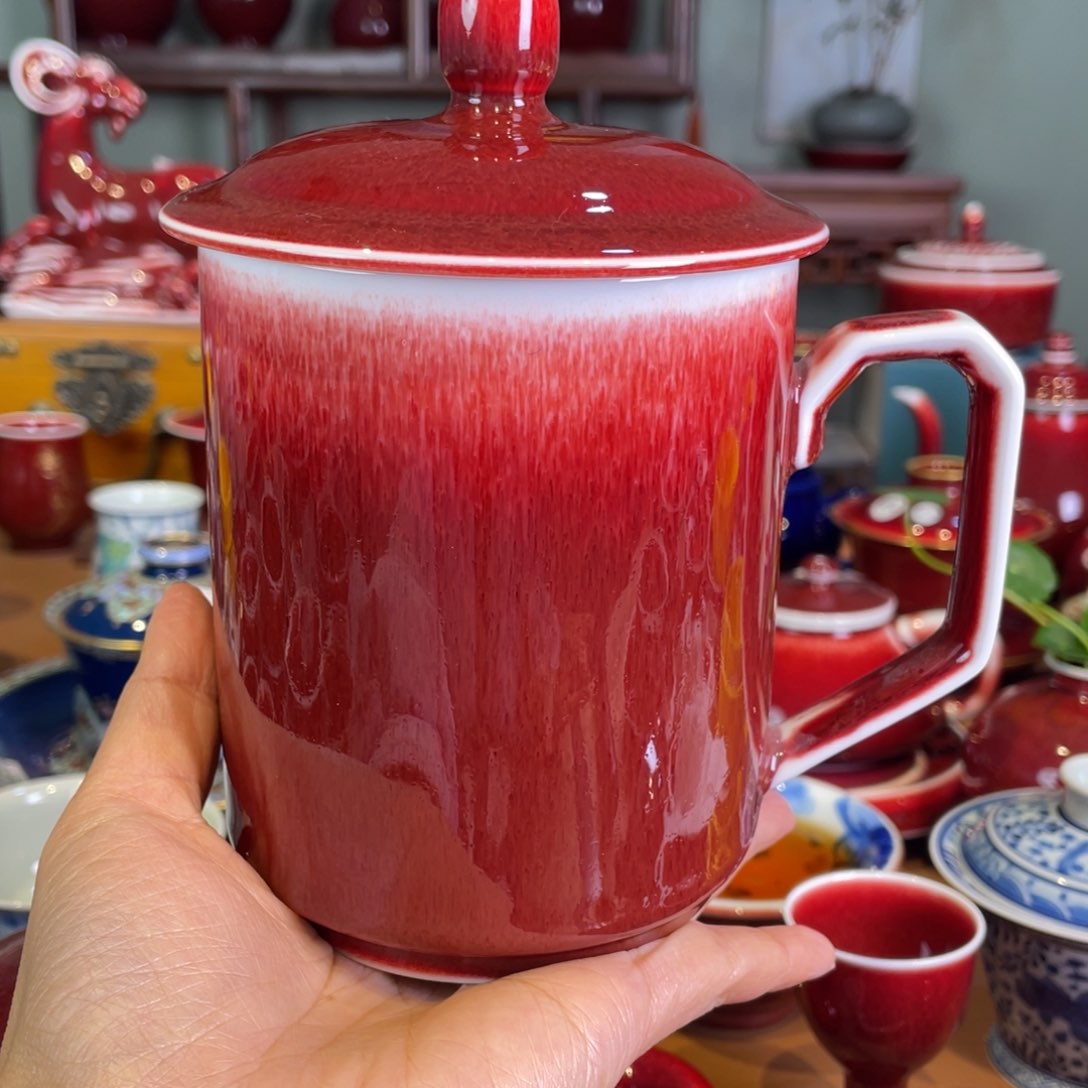 寰*清欢雅玩原矿郎红办公杯