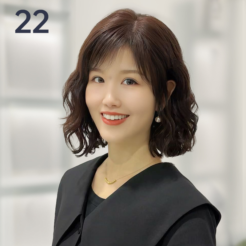 【22号】梨花卷发减龄修颜假发任意烫染全手工钩织全真人发发套