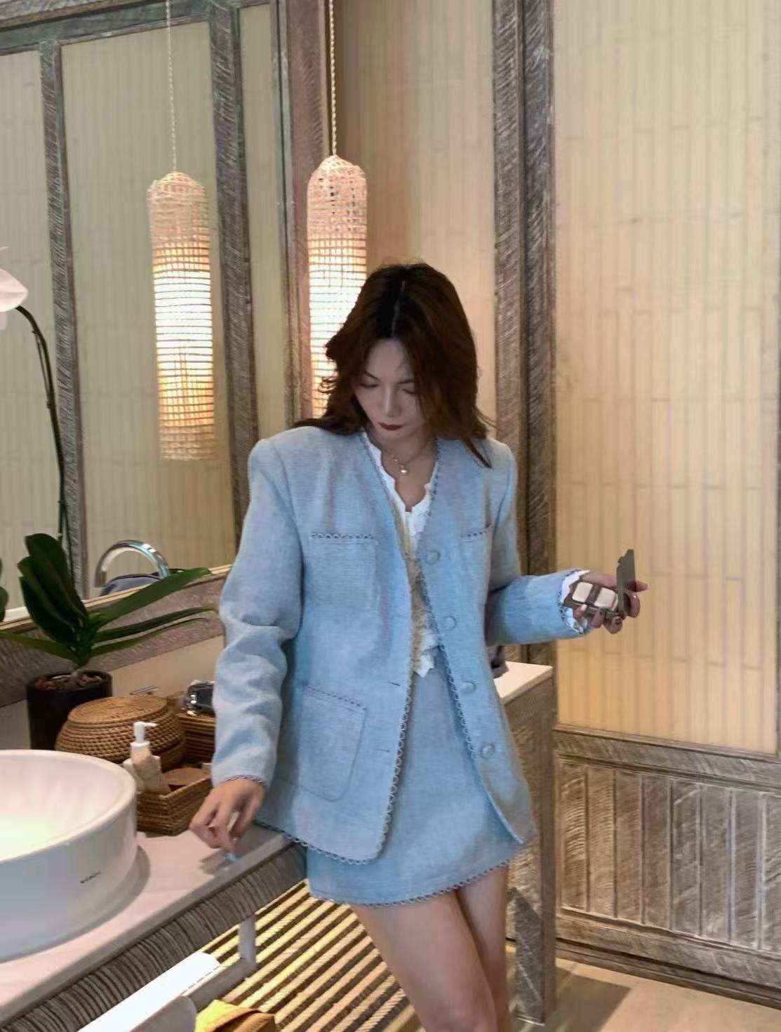 【DUOMI】秋季新款百搭时尚韩版小众设计风格外套Q60203