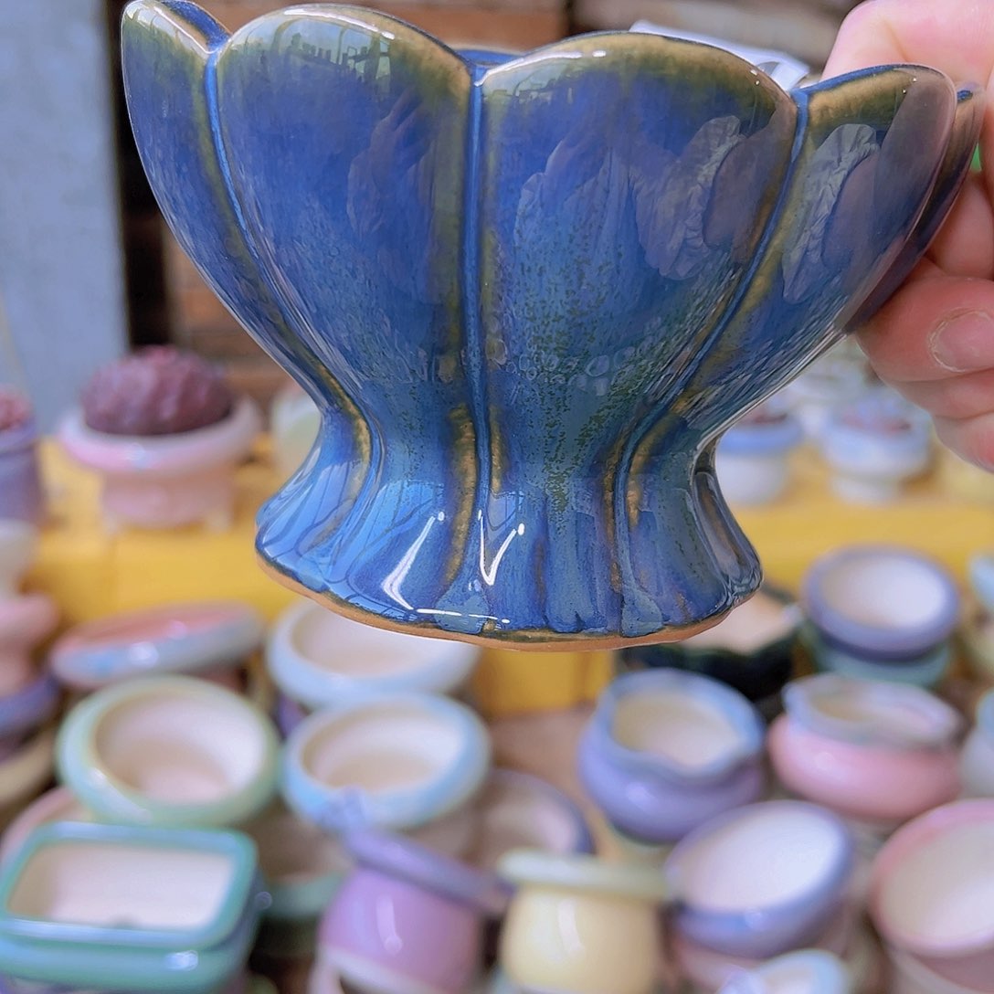 红陶陶瓷花盆满12包邮