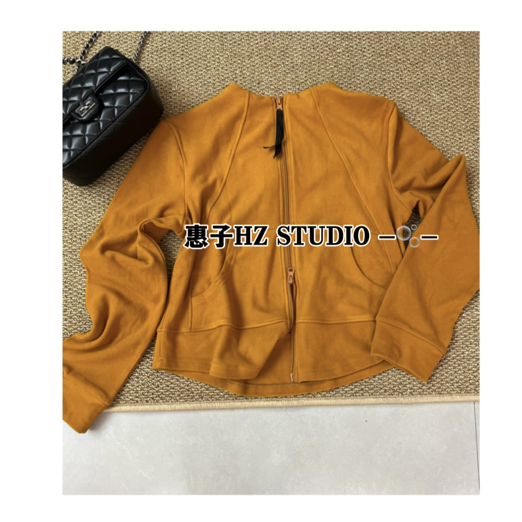 惠子家拉链秋季薄款韩版简约设计感休闲运动户外女卫衣外套001