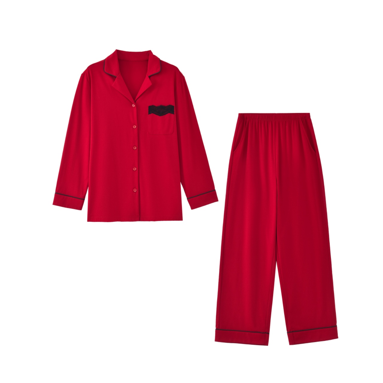 本命年长袖家居服套装妈妈秋季睡衣女士套装97230