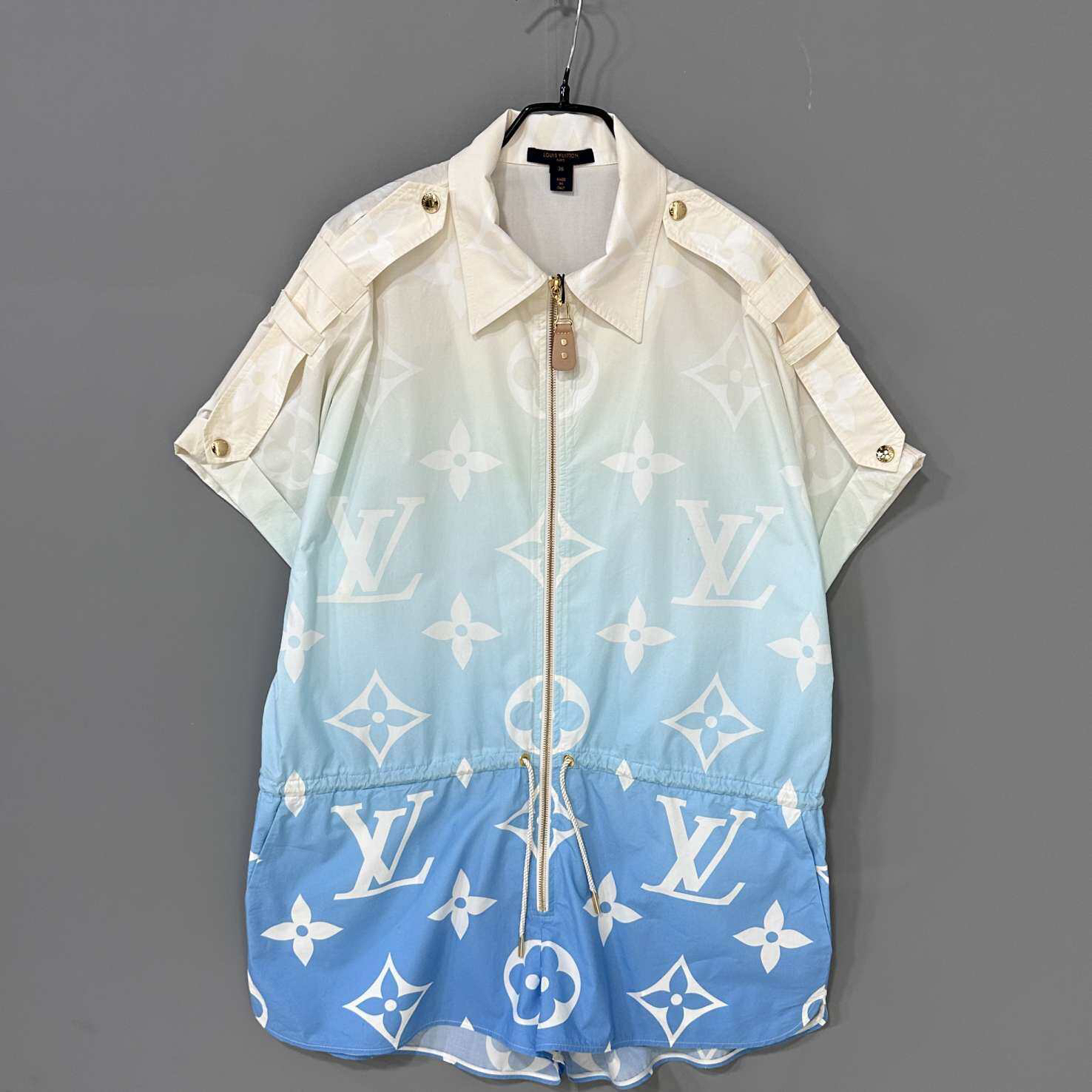 99新 LouisVuitton/路易威登 渐变满印大老花连体裙/36码/63095