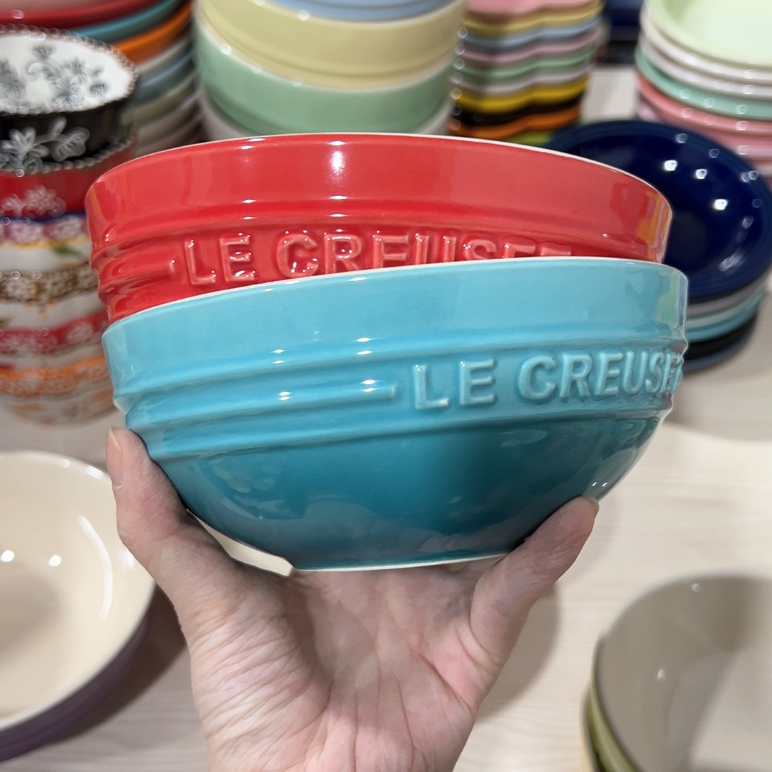 陶瓷 +++六英寸面晚 红色 加勒比蓝