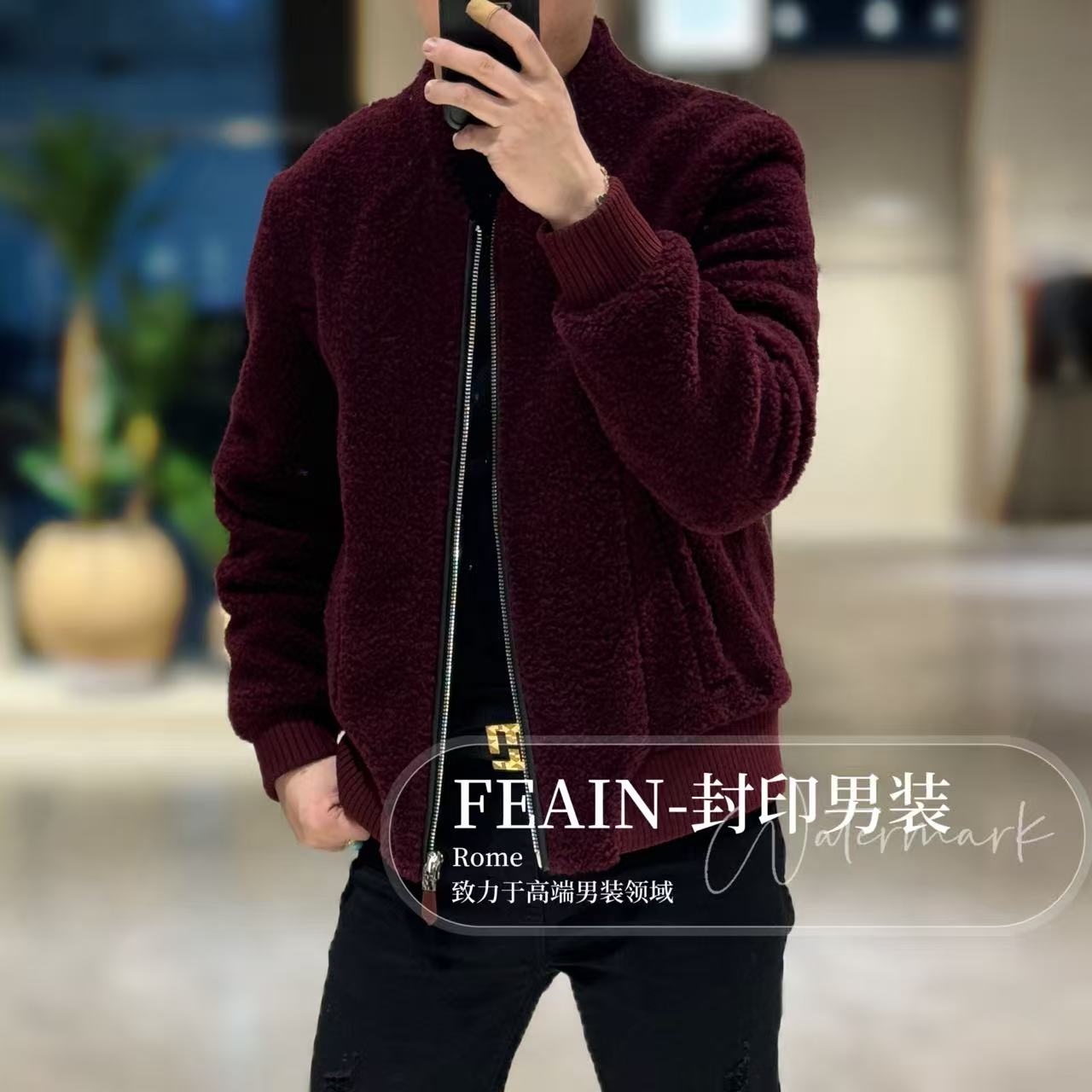 【100%羊毛】高端定制全羊毛五领设计休闲男士夹克25176