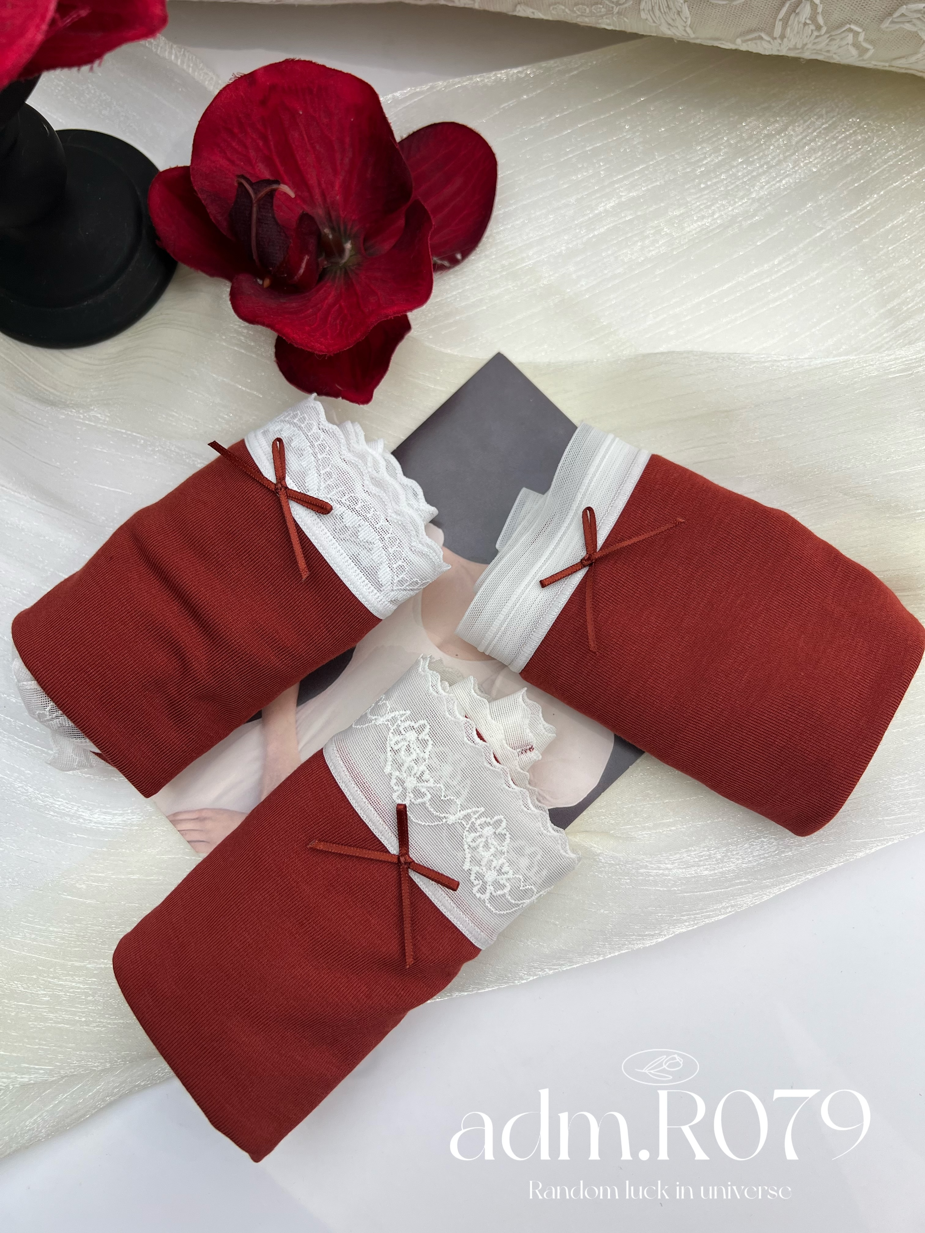 安哥拉红色079款女士内裤三条装本命年喜气洋洋加长棉裆舒适奥