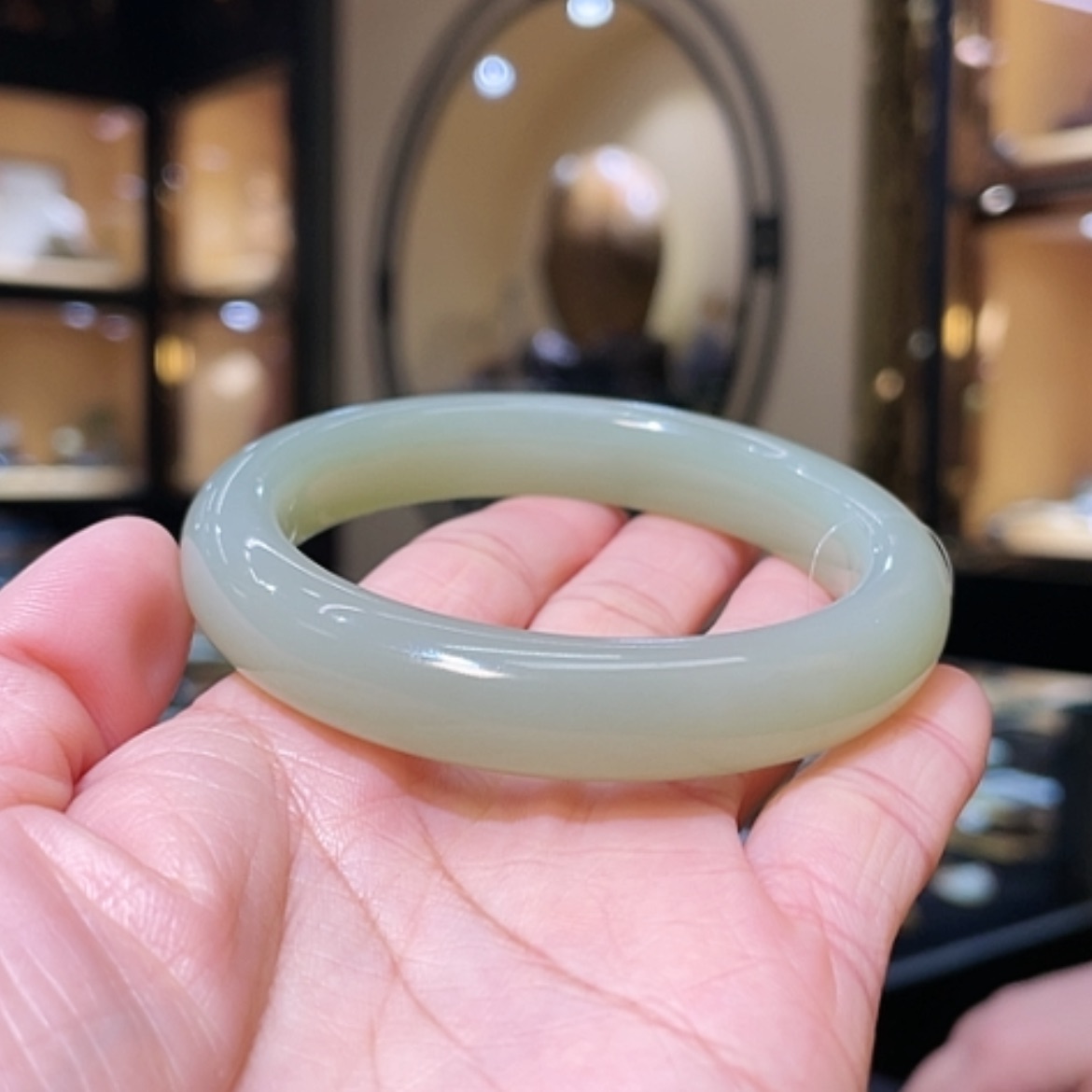 【闪购商品】和田玉手镯未镶嵌57#60g