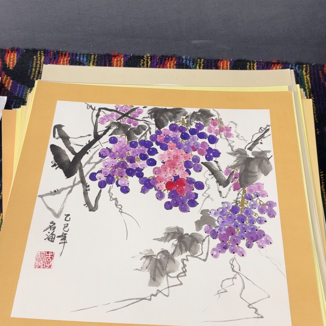 国画国画50斗方卡纸李老师。琪