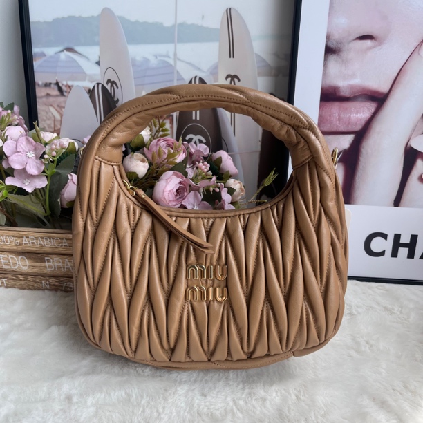 99新 MIU MIU/缪缪 缪缪棕色wander小号