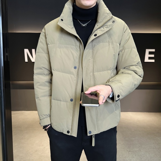 【轻薄羽绒服男款冬季加厚】2025新款高级感立领保暖外套