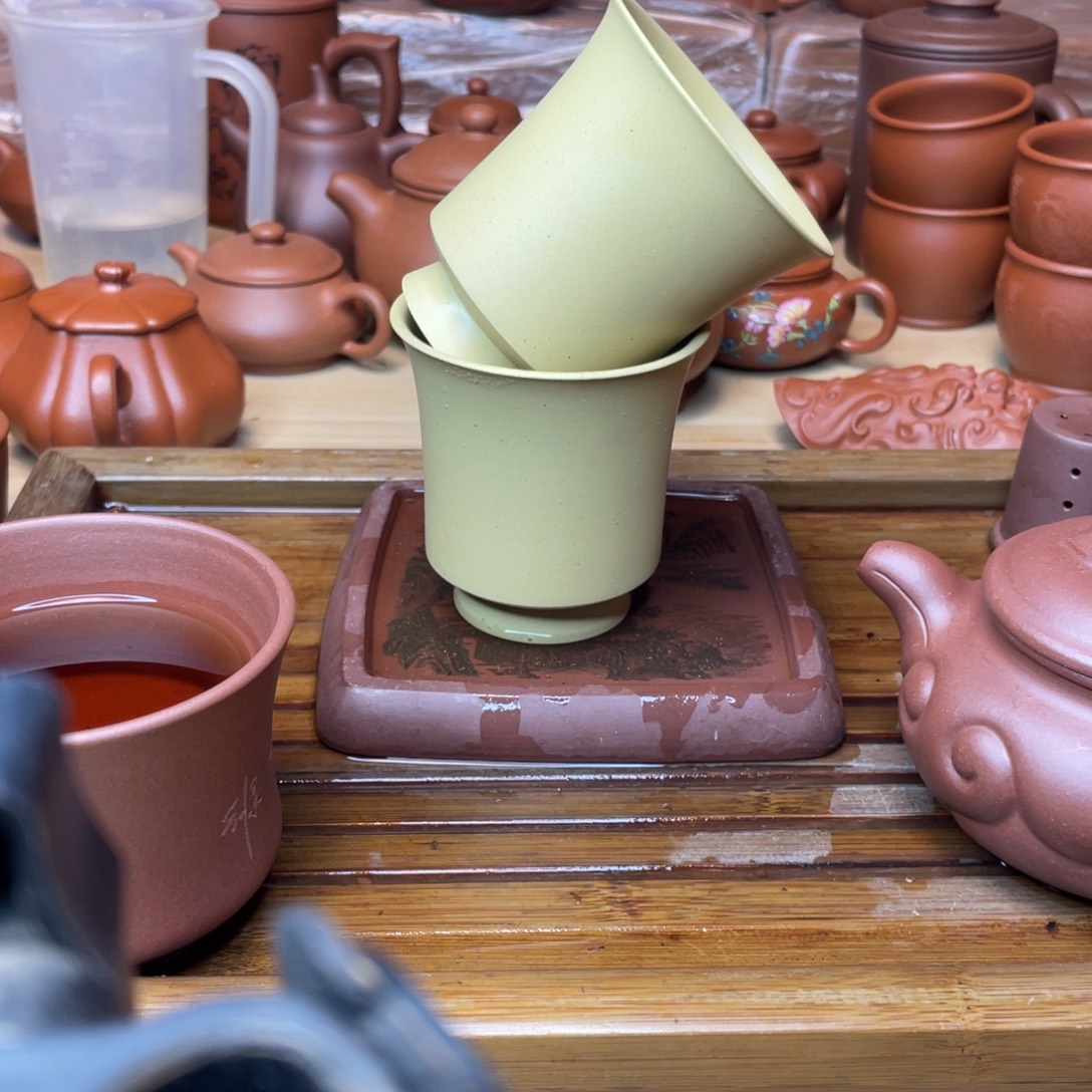 孟***紫砂茶壶主人杯瑕疵放漏