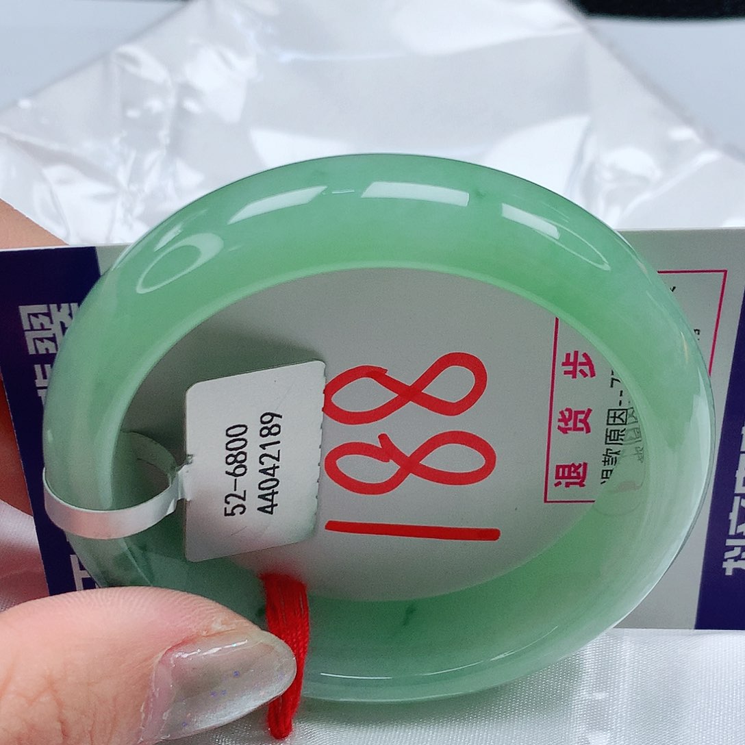 翡翠手镯未镶嵌52圈缅甸天然翡翠A货