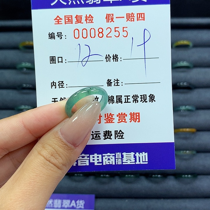 翡翠戒指未镶嵌      8255