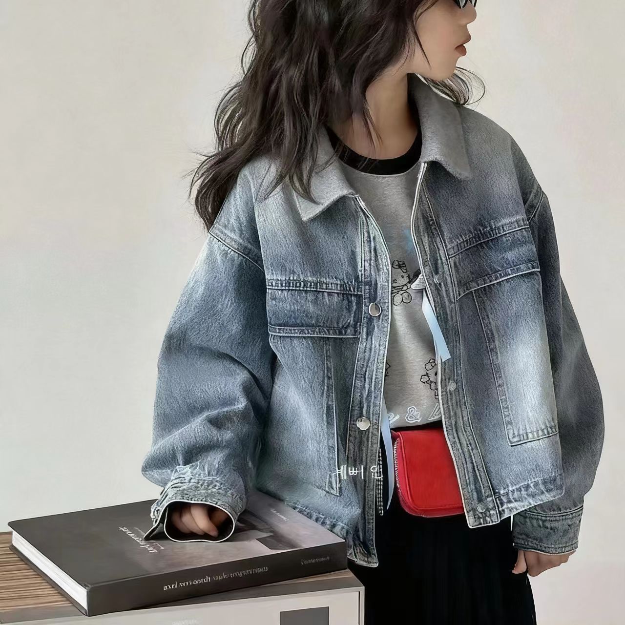 女童牛仔外套2025秋季韩版洋气中大童女童学生休闲上衣夹克百搭
