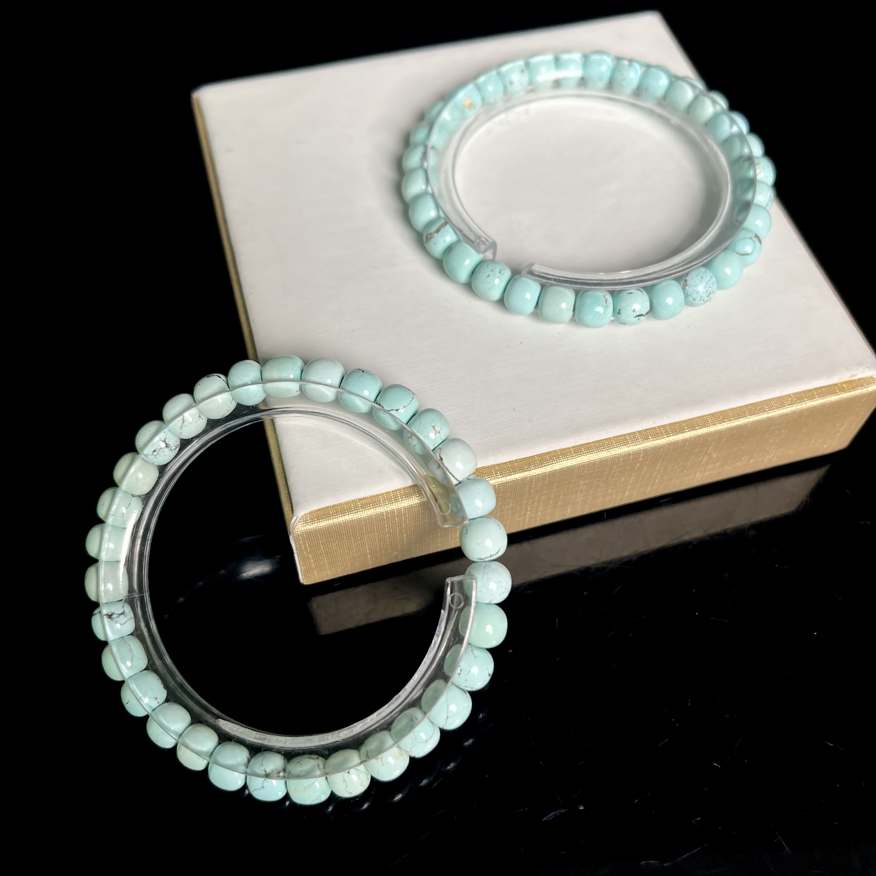 【大鱼甄选】湖北十堰原矿绿松老型手串LS74多样性发其一素圈百搭