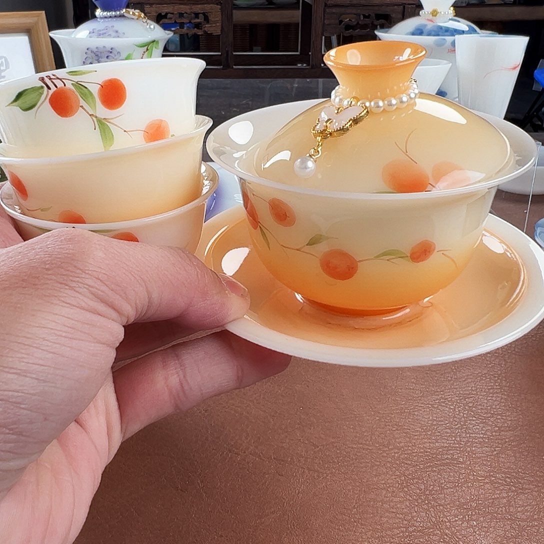 陶杯子璞玉陶瓷茶具系列手绘