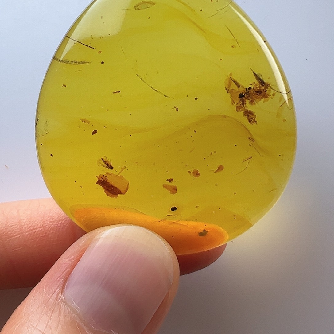 琥珀裸石未镶嵌琥珀虫珀