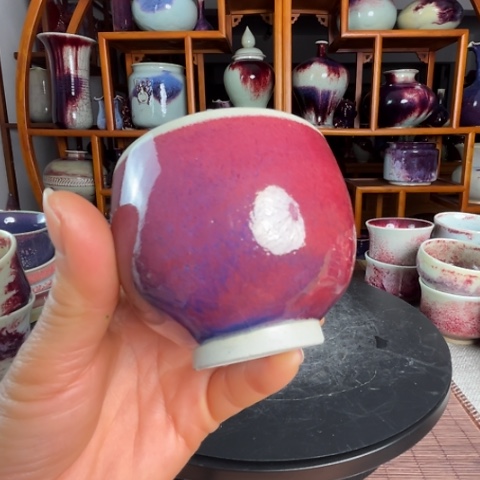 瓷片牛家钧窑牛自恒老师钧瓷杯