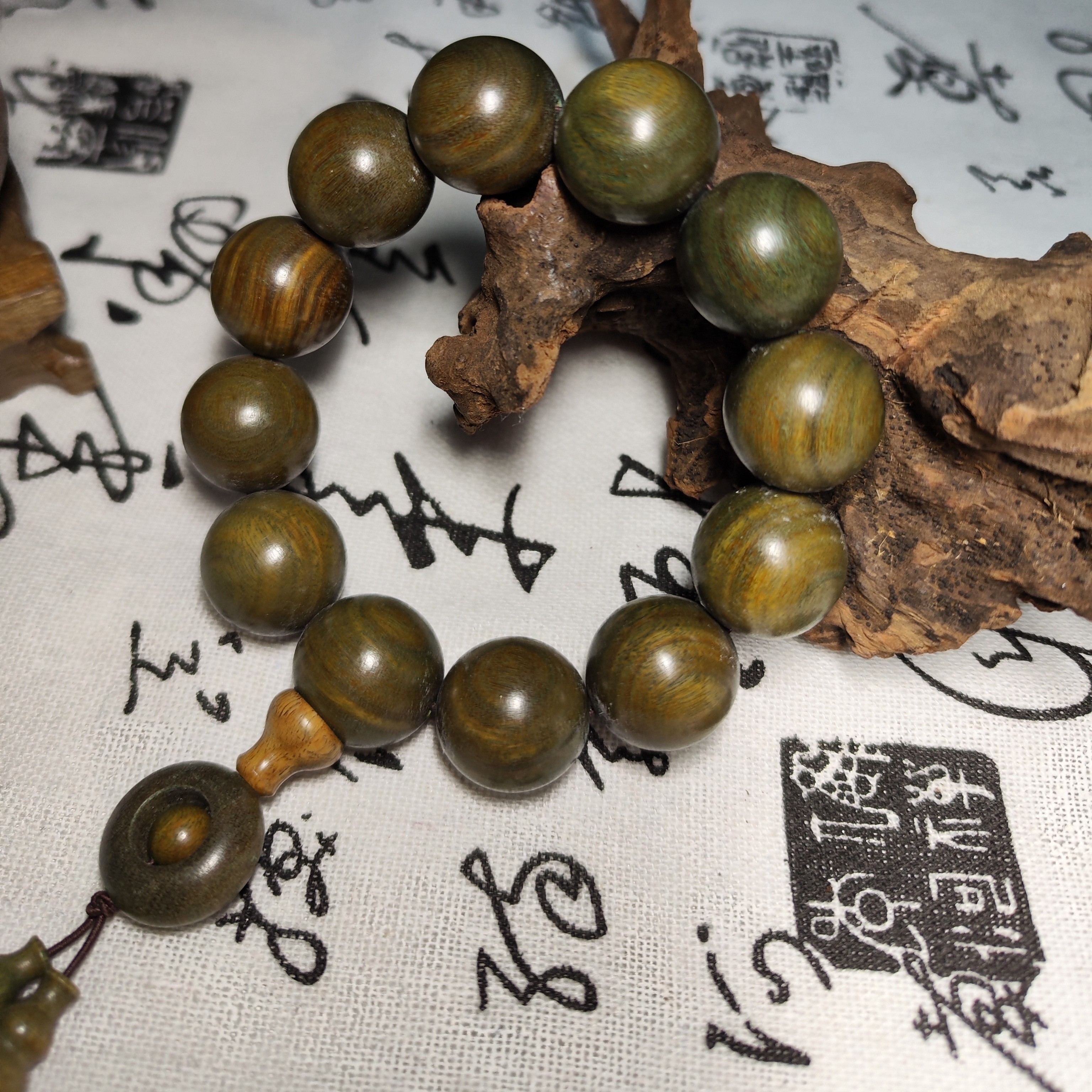 【绿檀】阿根廷绿檀沉水手串单圈2.0（花果香）