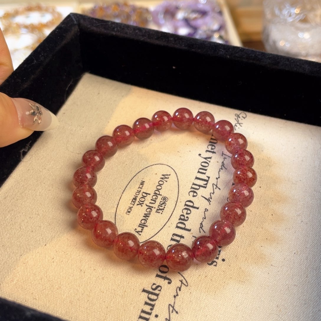 紫晶手链未镶嵌草莓晶