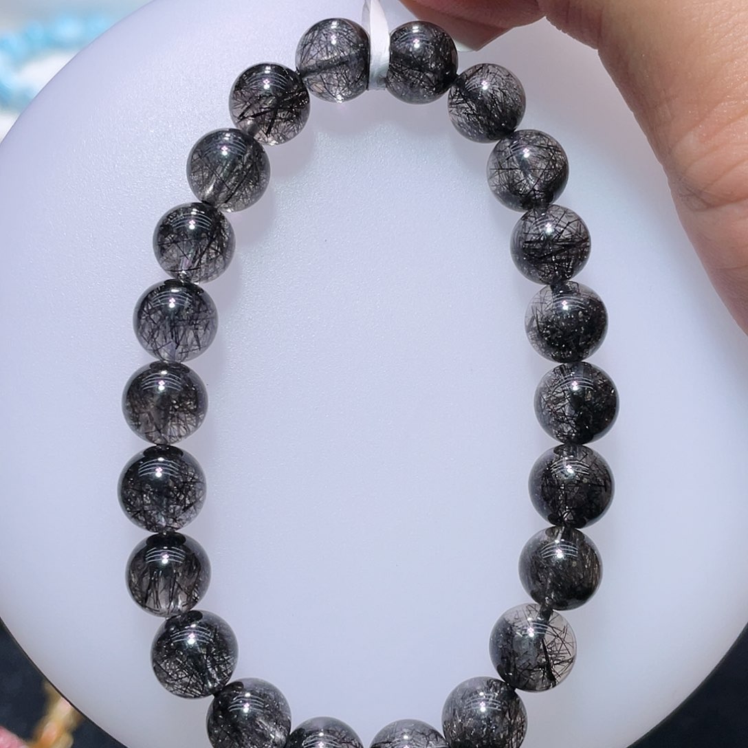 水晶手链未镶嵌黑发晶8.8