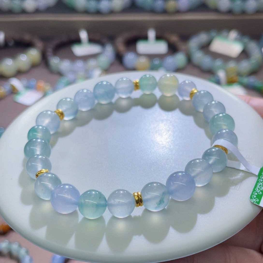 未镶嵌手链翡翠正冰花仙子卡7.8