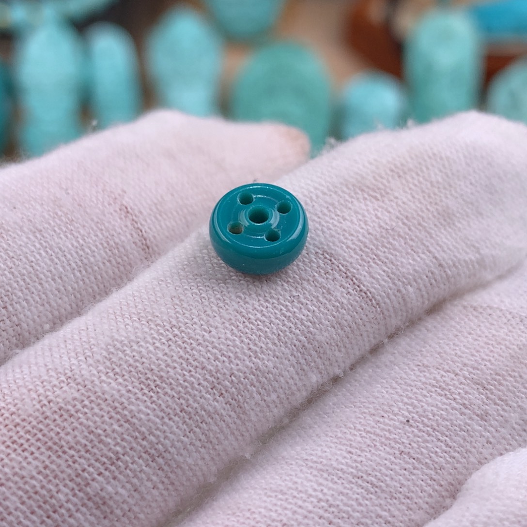 绿松石未镶嵌五眼六通背云卡8.5