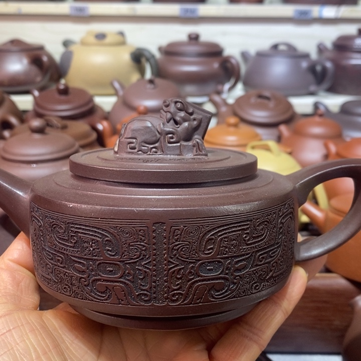 天***翼紫砂茶壶微瑕处理一把