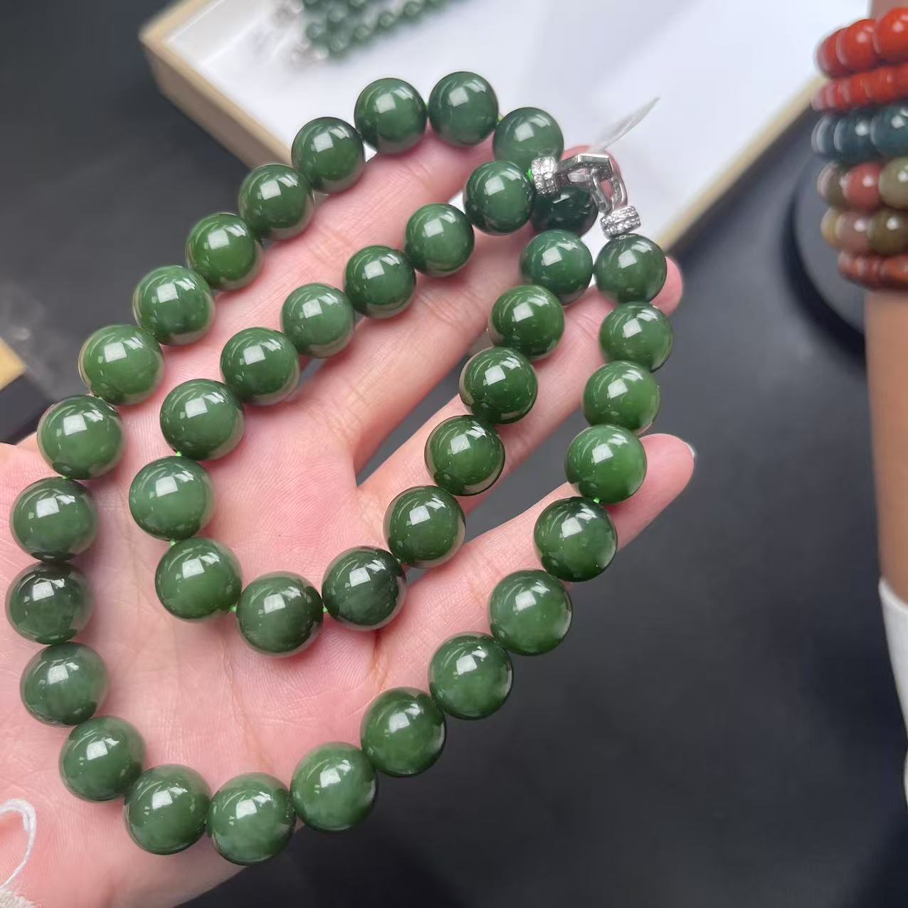 【玉经纶】-32037/HQ19-和田玉珠链