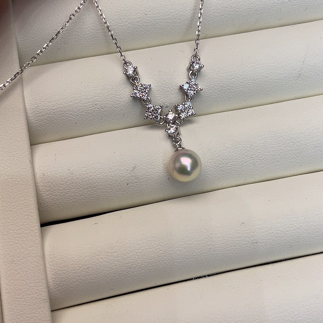 颈饰海水珍珠银S925镶嵌