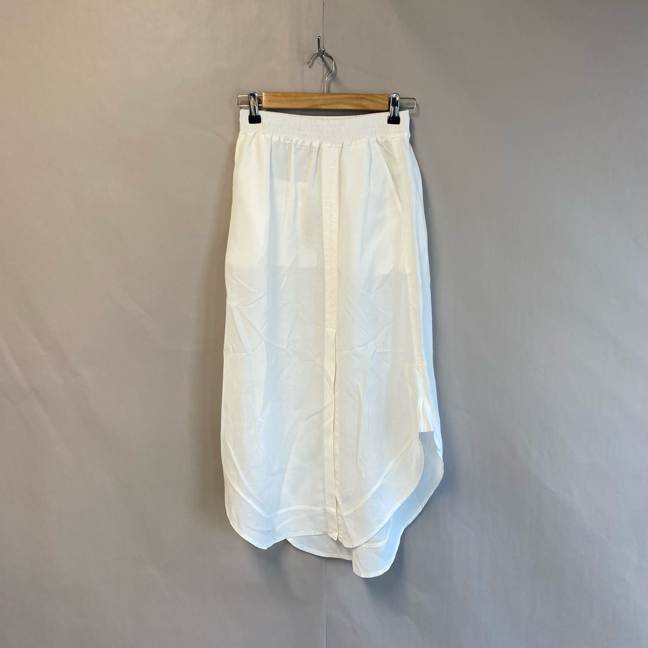 99新 LOEWE/罗意威 桑蚕丝 长裙 背后皮牌 xs码 准新#3578