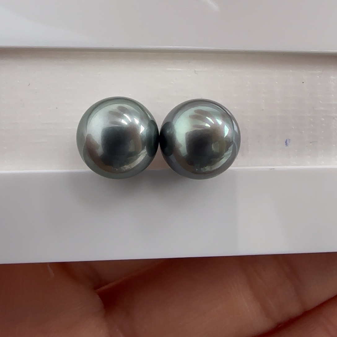海水珍珠裸珠大溪地8.7-8.8对珠 不鉴赏 可定制