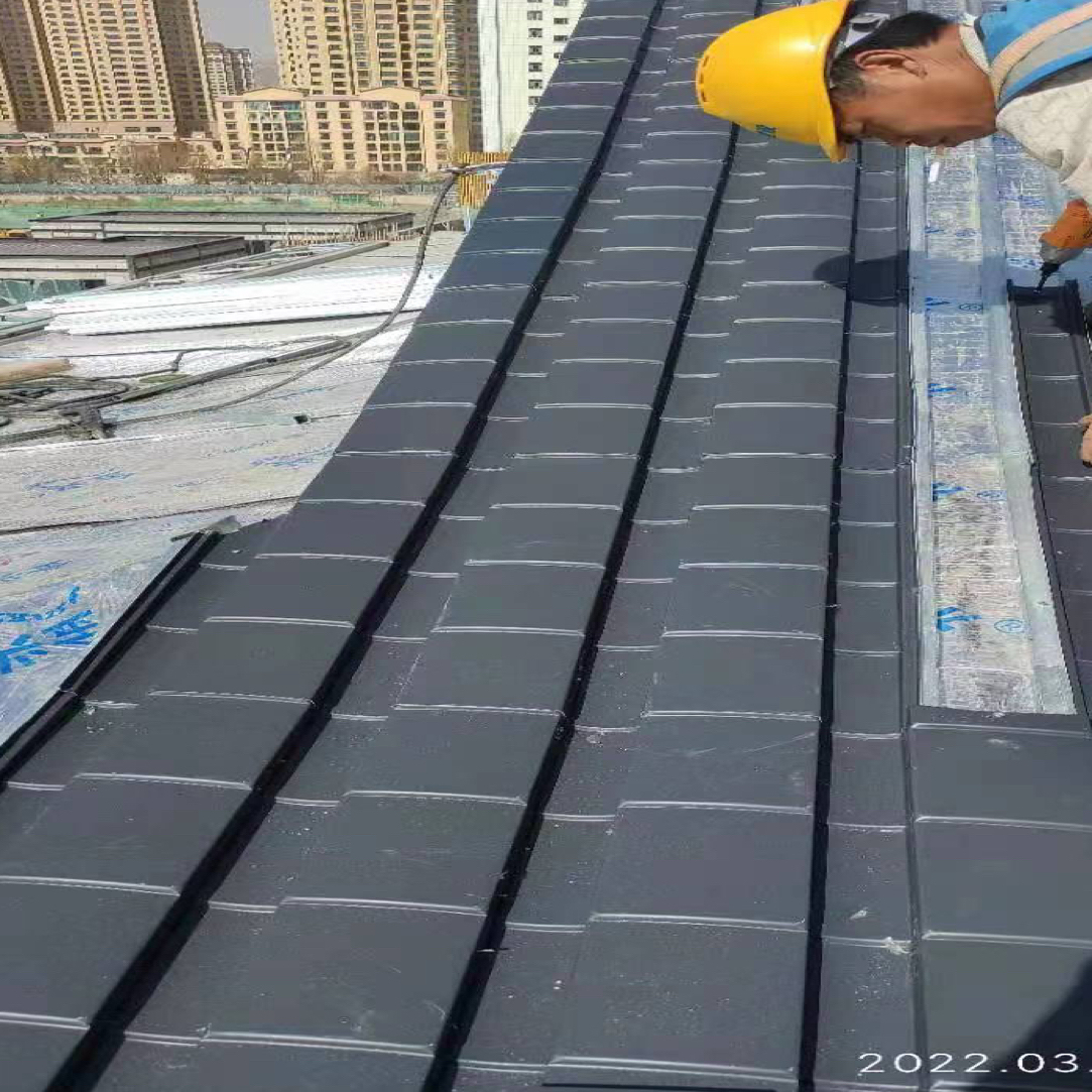 铝合金小青瓦别墅铝制瓦仿古铝制瓦常用于别墅寺院景区钢结构工程