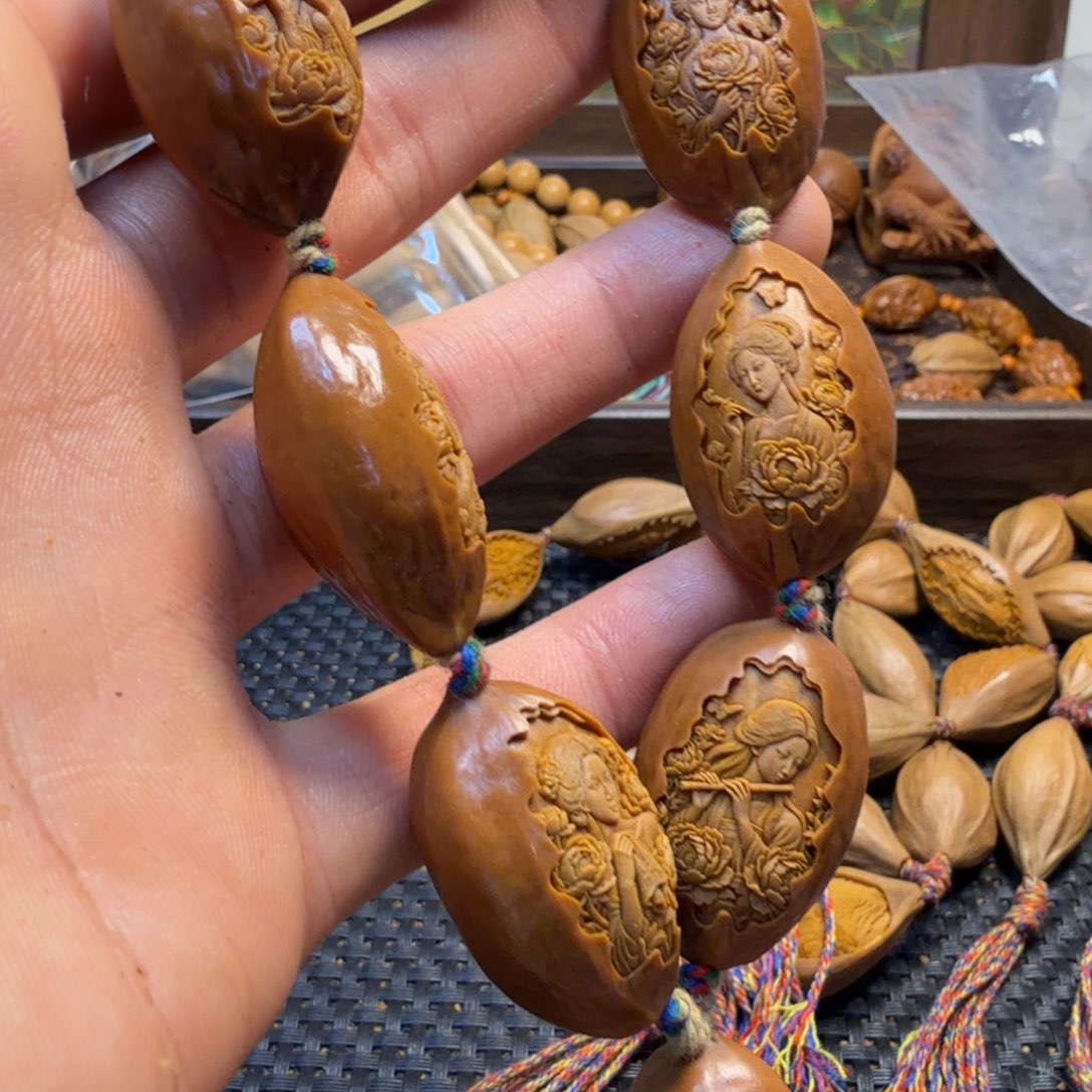 橄榄核手串/手链牡丹美女