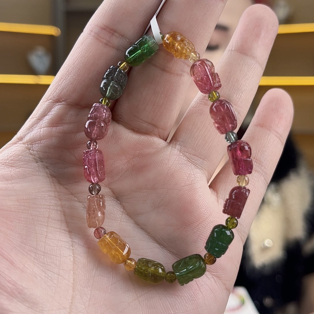 碧玺碧玺三圈未镶嵌