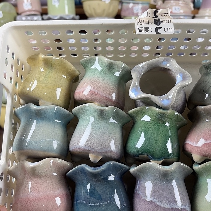 红陶量货/口高深浅搭配发6