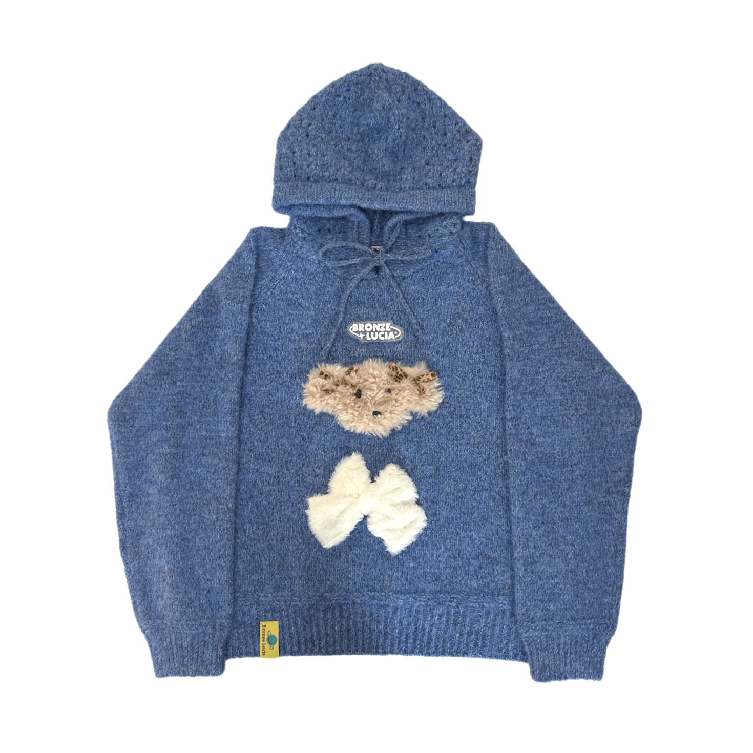 Bronze Lucia杂蓝萌犬针织连帽毛衣