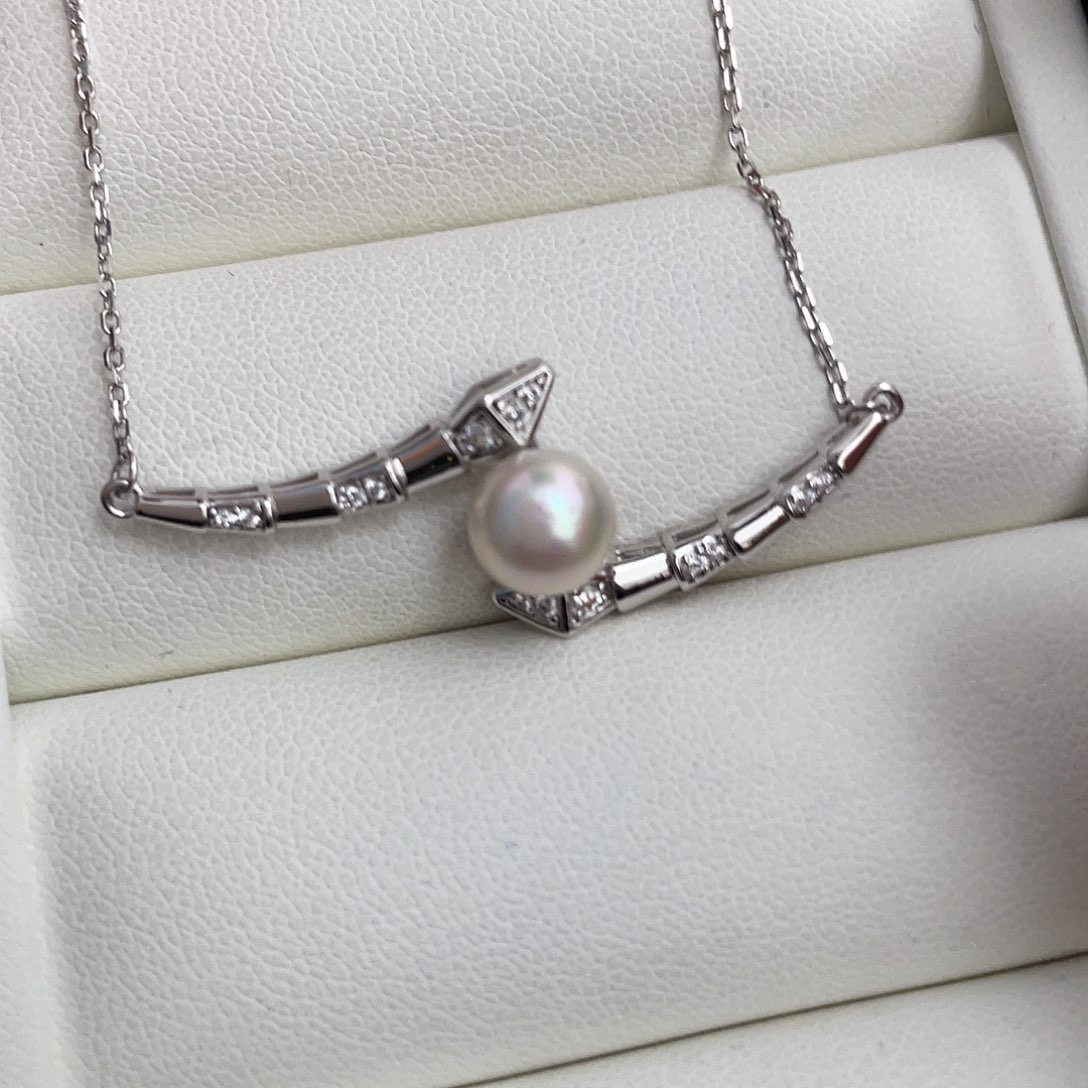 颈饰银S925镶嵌海水珍珠