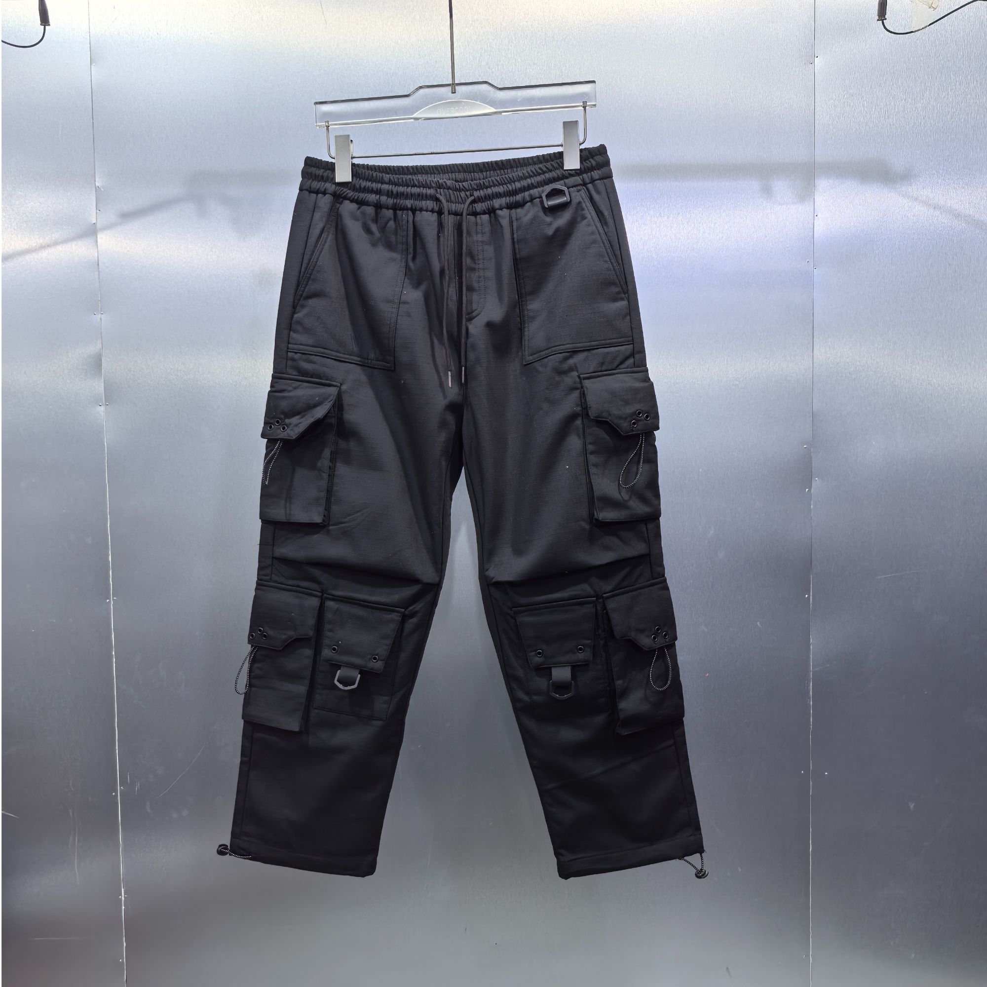 Y06-120329-(加绒)秋冬季裤腿立体口袋设计潮流休闲裤